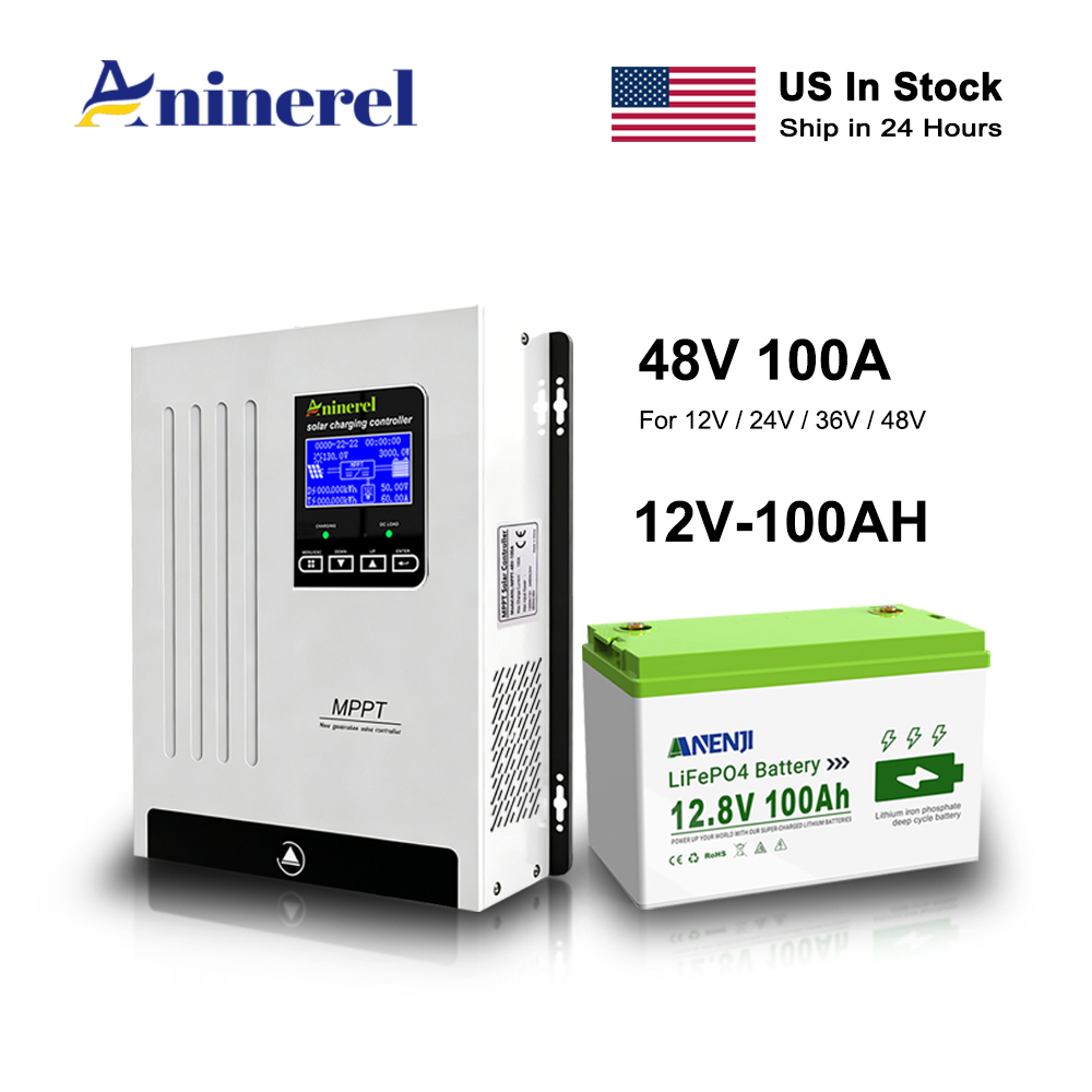 Aninerel 100A 태양광 충전 컨트롤러 및 12 - Lifepo4 Battery Pack 리뷰 및 가격